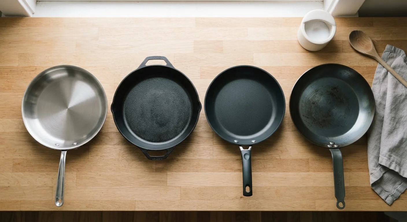 Cookware Materials Compared: Stainless Steel, Cast Iron, Non-Stick, and Carbon Steel