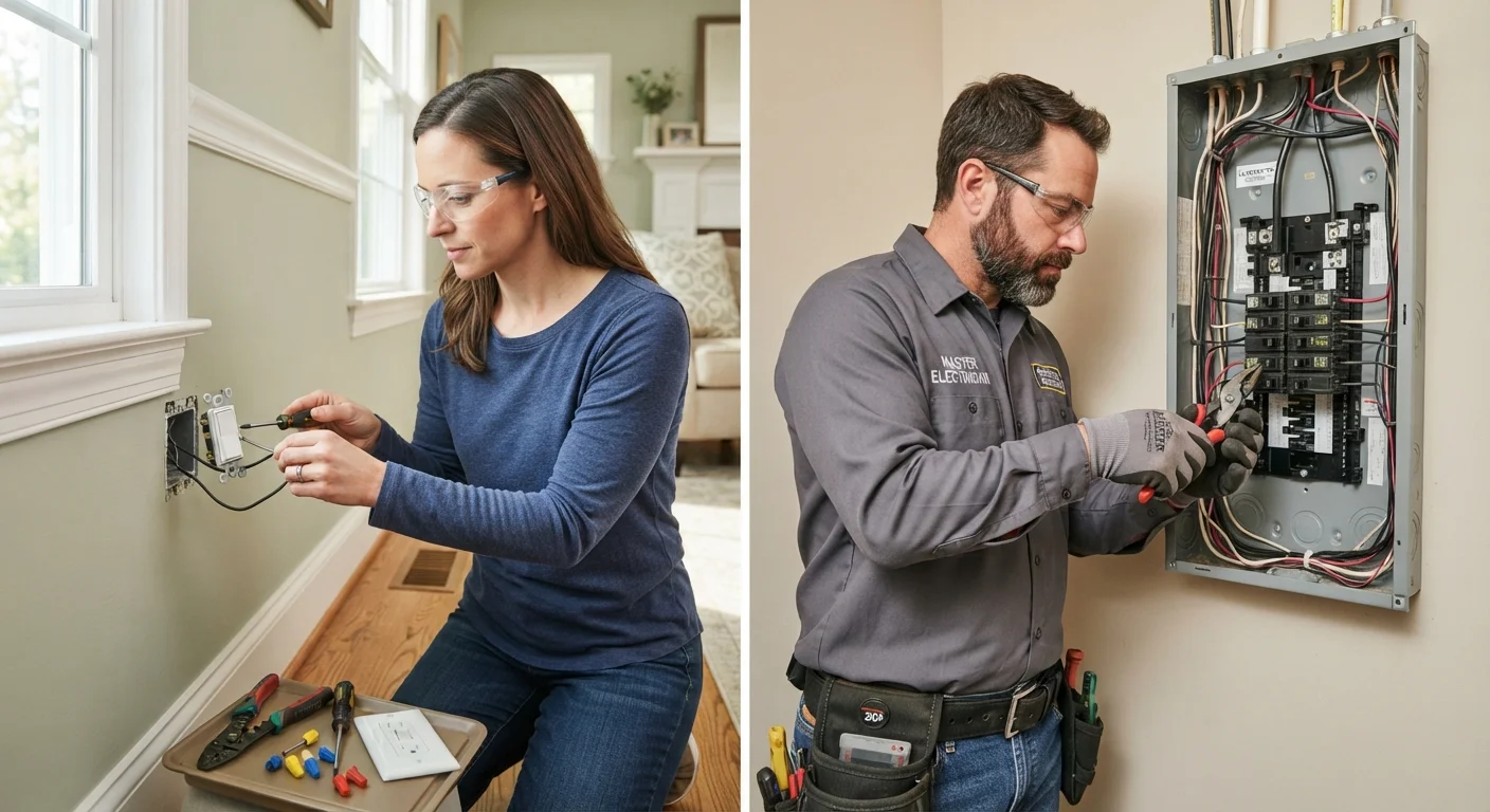 Electrical Work Homeowners Can Safely Handle vs. What Requires a Licensed Electrician