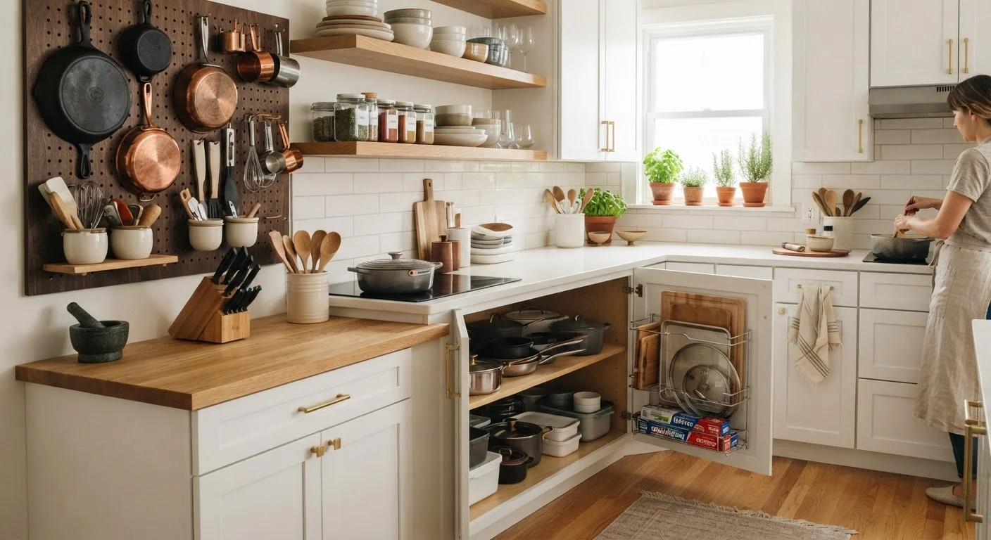 Vertical Space in the Kitchen: Walls, Doors, and Stacking Solutions